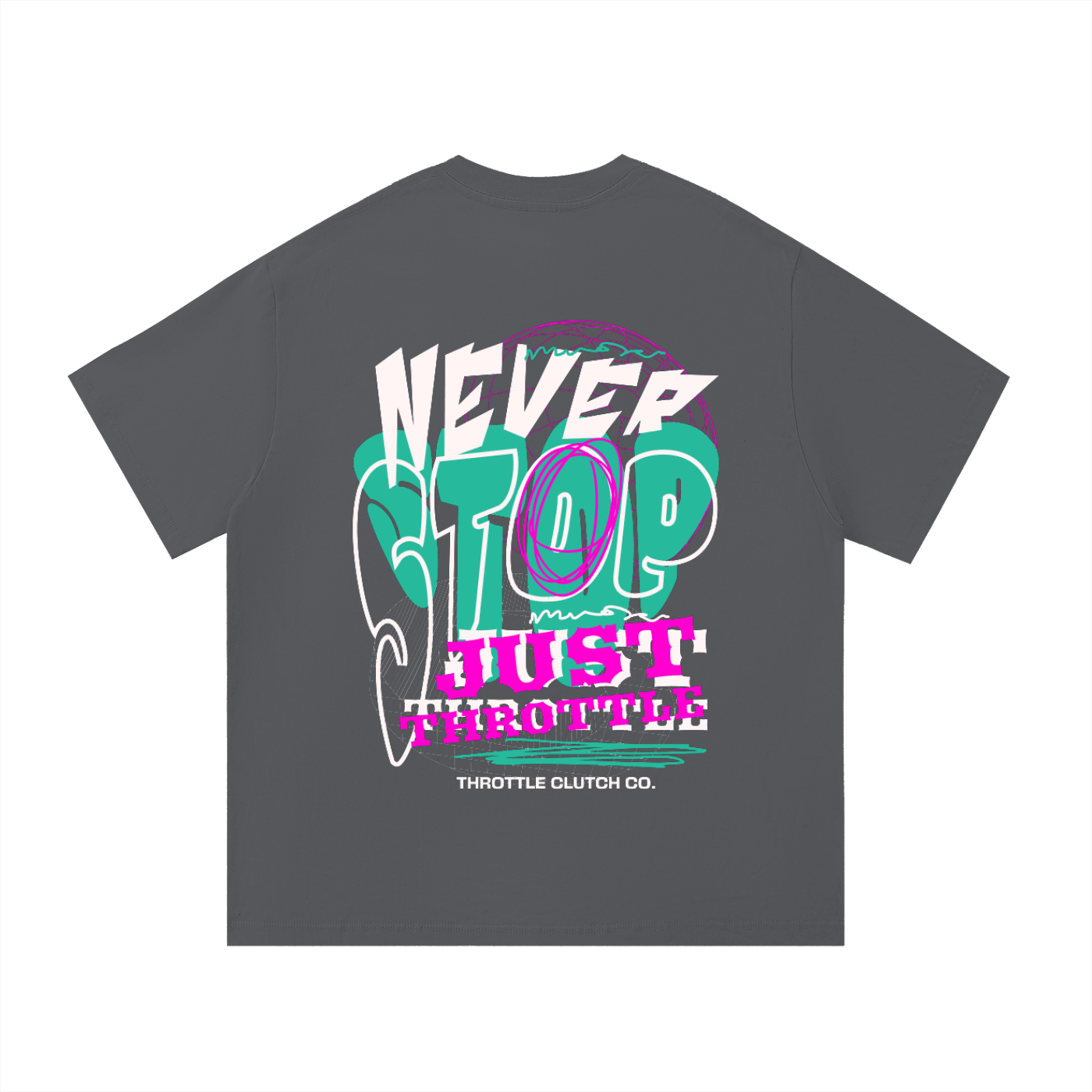 Never Stop Tee - Throttle Clutch Co.